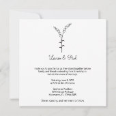 Elegant, Modern and Minimalist Twigs Desig Kaart (Achterkant)