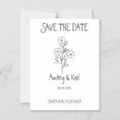 Elegant, Modern and Minimalist Twigs Design Magnetische Uitnodiging (Voorkant)