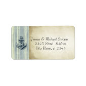 Elegant modern anker-nautische vintage etiket (Voorkant)