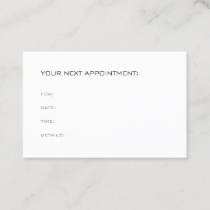 Elegant Modern Appointment Herinneringen Sjabloon Afsprakenkaartje