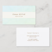 Elegant Modern Aqua Green Ombre Beauty Visitekaartje (Voorkant / Achterkant)