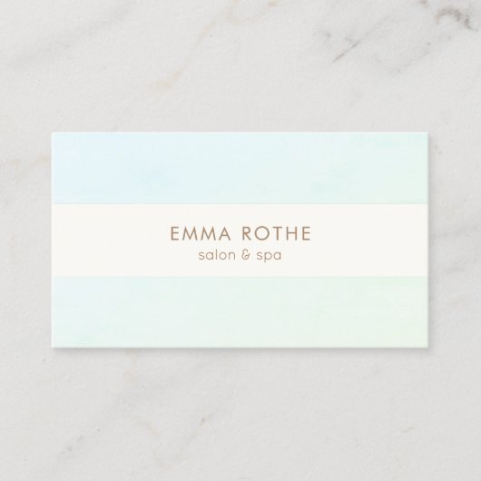 Elegant Modern Aqua Green Ombre Beauty Visitekaartje (Voorkant)