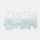 Elegant Modern Aquerell Mint Gold Hochzeit Bedankdoosjes (Uitgevouwen)