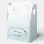 Elegant Modern Aquerell Mint Gold Hochzeit Bedankdoosjes (Geopend)