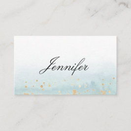 Elegant Modern Aquerell Mint Grün Gold Plaatskaartje