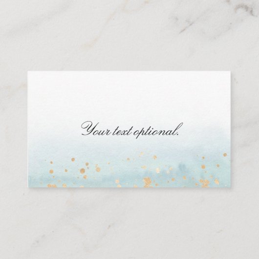 Elegant Modern Aquerell Mint Grün Gold Plaatskaartje (Achterkant)