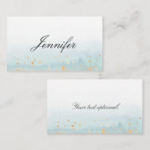 Elegant Modern Aquerell Mint Grün Gold Plaatskaartje (Voorkant / Achterkant)