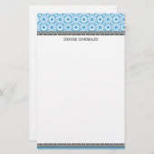 Elegant Modern Arabesque Gepersonaliseerd Briefpapier (Voorkant / Achterkant)