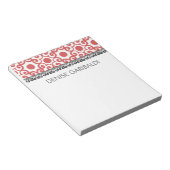 Elegant Modern Arabesque Gepersonaliseerd Notitieblok (Schuin)