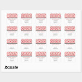 Elegant modern arabisch gepersonaliseerd adres vierkante sticker (Vel)