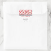 Elegant modern arabisch gepersonaliseerd adres vierkante sticker (Tas)