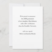 Elegant Modern Arch Photo High School Afstuderen Aankondiging (Achterkant)