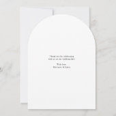 Elegant Modern Arch Photo Wedding Thank You Card Kaart (Achterkant)