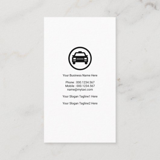 Elegant Modern Arrowiad Triangles Taxi Service Visitekaartje (Achterkant)