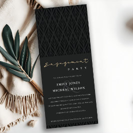 ELEGANT MODERN ART DECO BLACK GOLD FONT VERLOVING KAART