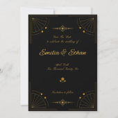 Elegant Modern Art Deco Save the Date (Voorkant)