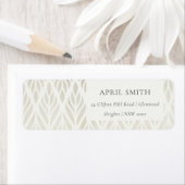 ELEGANT MODERN ART DECO WHITE SILVER FOIL WEDING ETIKET (Insitu)