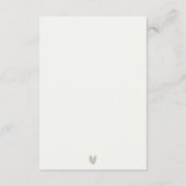 ELEGANT MODERN ART DECO WHITE SILVER WEDDING RSVP INFORMATIEKAARTJE (Achterkant)