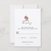 Elegant Modern Art Nouveau Floral Formal Bruiloft RSVP Kaartje (Voorkant)