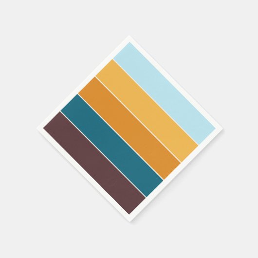 Elegant Modern Autumn-kleuren gestript Servet (Hoek)