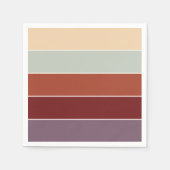 Elegant Modern Autumn-kleuren gestript Servet (Voorkant)