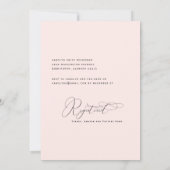 Elegant & modern B/W-fotoBlush-Vrijgezellenfeest Kaart (Achterkant)