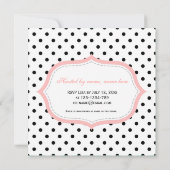 Elegant, modern B&W polka stipt vrijgezellenfeest Kaart (Achterkant)