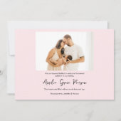 Elegant Modern Baby Girl Naam Foto Aankondiging (Achterkant)