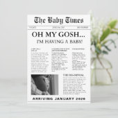 Elegant modern baby shower kaart (Staand voorkant)