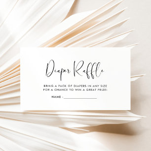 Elegant & Modern Baby shower luier verloskaart Informatiekaartje