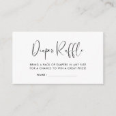 Elegant & Modern Baby shower luier verloskaart Informatiekaartje (Voorkant)