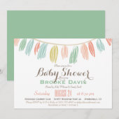 Elegant, Modern Baby shower Uitnodiging (Voorkant / Achterkant)