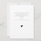 Elegant modern Baby shower voor multi-fotocollage Bedankkaart (Achterkant)