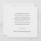 Elegant modern Baby shower voor multi-fotocollage Bedankkaart (Achterkant)