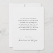 Elegant modern Baby shower voor multi-fotocollage Bedankkaart (Achterkant)