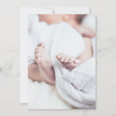 Elegant modern Baby shower voor multi-fotocollage Bedankkaart (Achterkant)