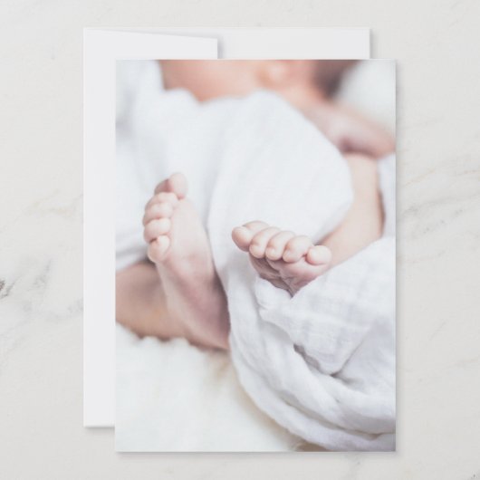 Elegant modern Baby shower voor multi-fotocollage Bedankkaart (Achterkant)