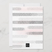 Elegant modern Baby shower zwart-wit en roze flami Kaart (Achterkant)