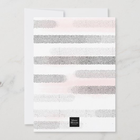 Elegant modern Baby shower zwart-wit en roze flami Kaart (Achterkant)