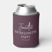 Elegant modern Bachelorette-feest Burgundy Blikjeskoeler (Blikje Voorkant)