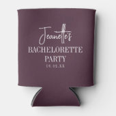 Elegant modern Bachelorette-feest Burgundy Blikjeskoeler (Voorkant)