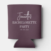 Elegant modern Bachelorette-feest Burgundy Blikjeskoeler (Achterkant)