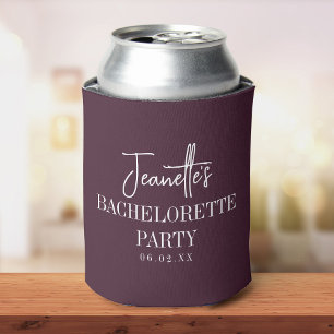 Elegant modern Bachelorette-feest Burgundy Blikjeskoeler