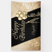 Elegant Modern, ballonnen, glas, druppels hoge hie Spandoek (Verticaal)