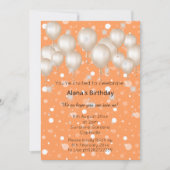 ELEGANT MODERN BALLOON ORANJE BIRTHDAY KAART (Voorkant)