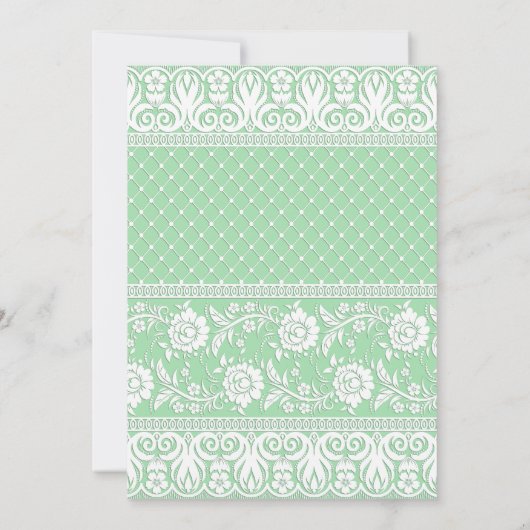 ELEGANT MODERN BALLOON SAGE GREEN LACE BIRTHDAY KAART (Achterkant)