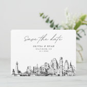 Elegant Modern Baltimore Save the Date Kaart (Staand voorkant)