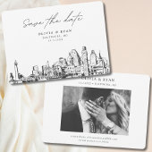 Elegant Modern Baltimore Save the Date Kaart