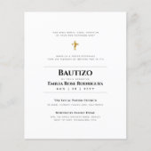 Elegant Modern BAUTIZO Bautismo Baptism - ADD VERS (Voorkant)