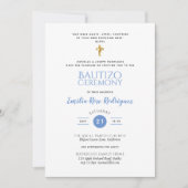 Elegant Modern BAUTIZO Bautismo Baptism - ADD VERS Kaart (Voorkant)